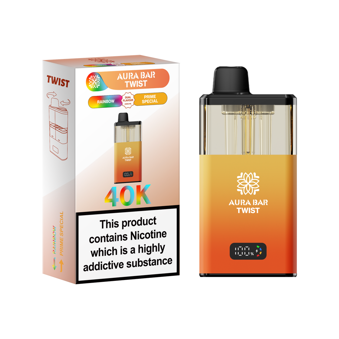 Aura Bar Twist 40K Prefilled Pod Kit (Box of 5)