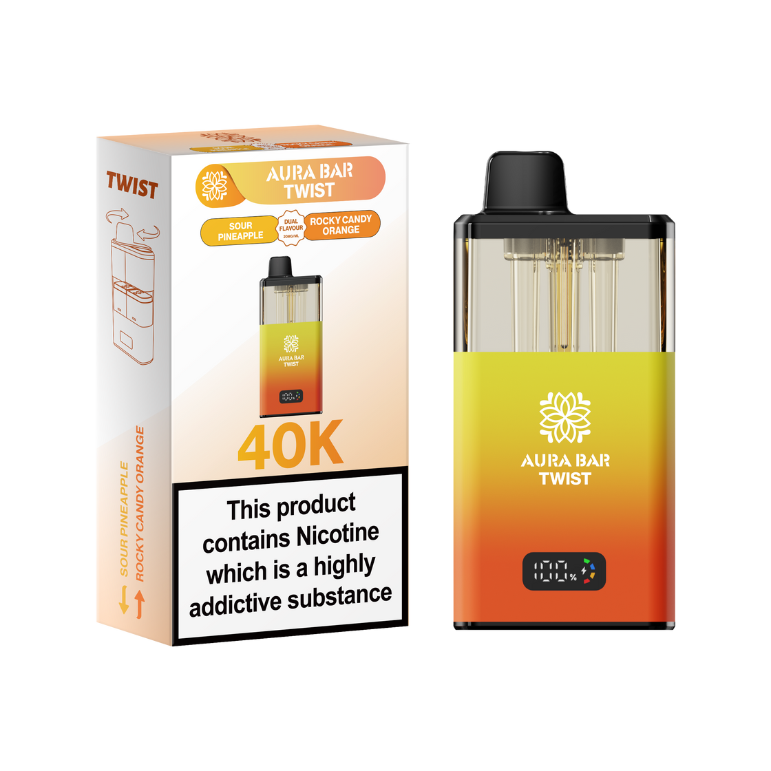 Aura Bar Twist 40K Prefilled Pod Kit (Box of 5)