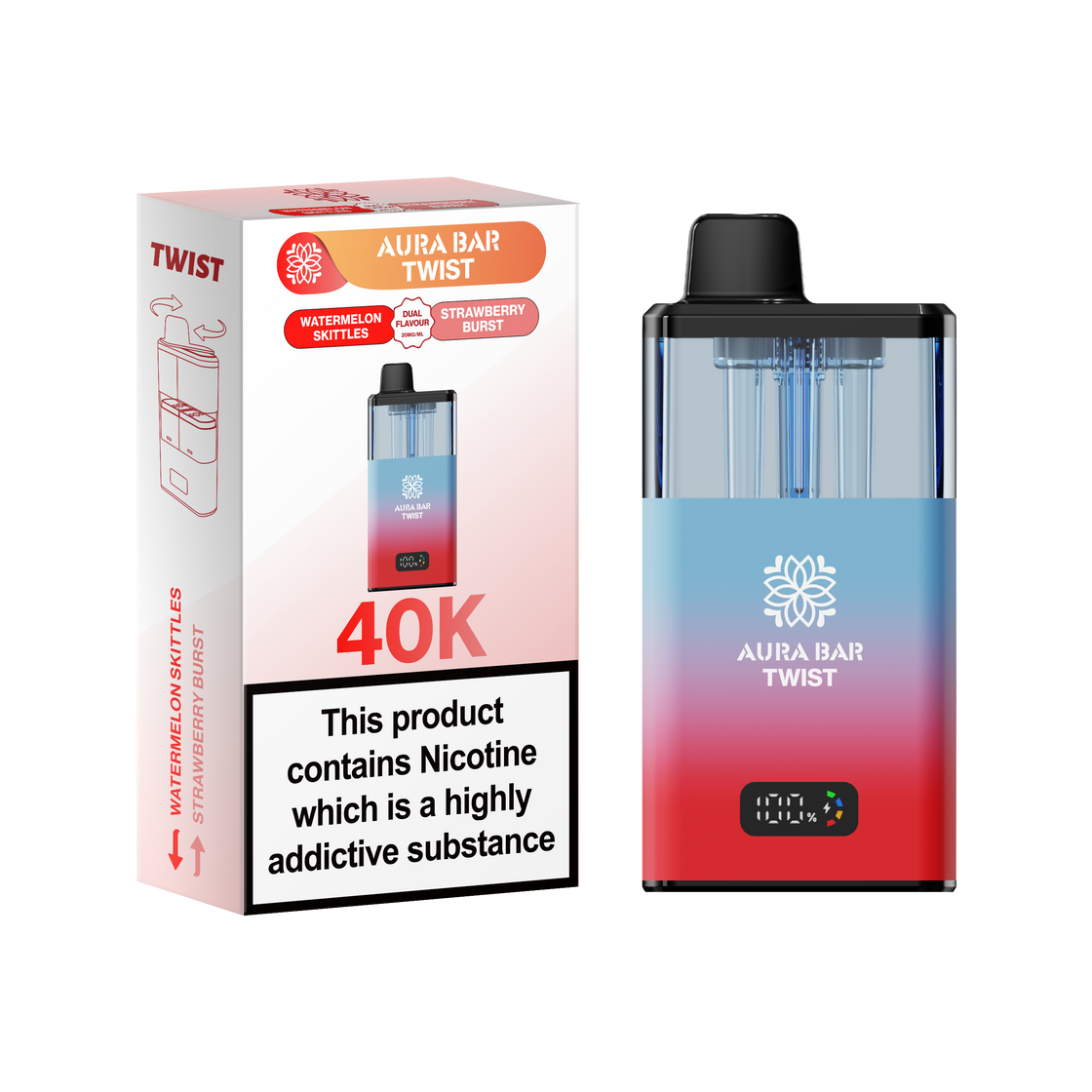 Aura Bar Twist 40K Prefilled Pod Kit (Box of 5)