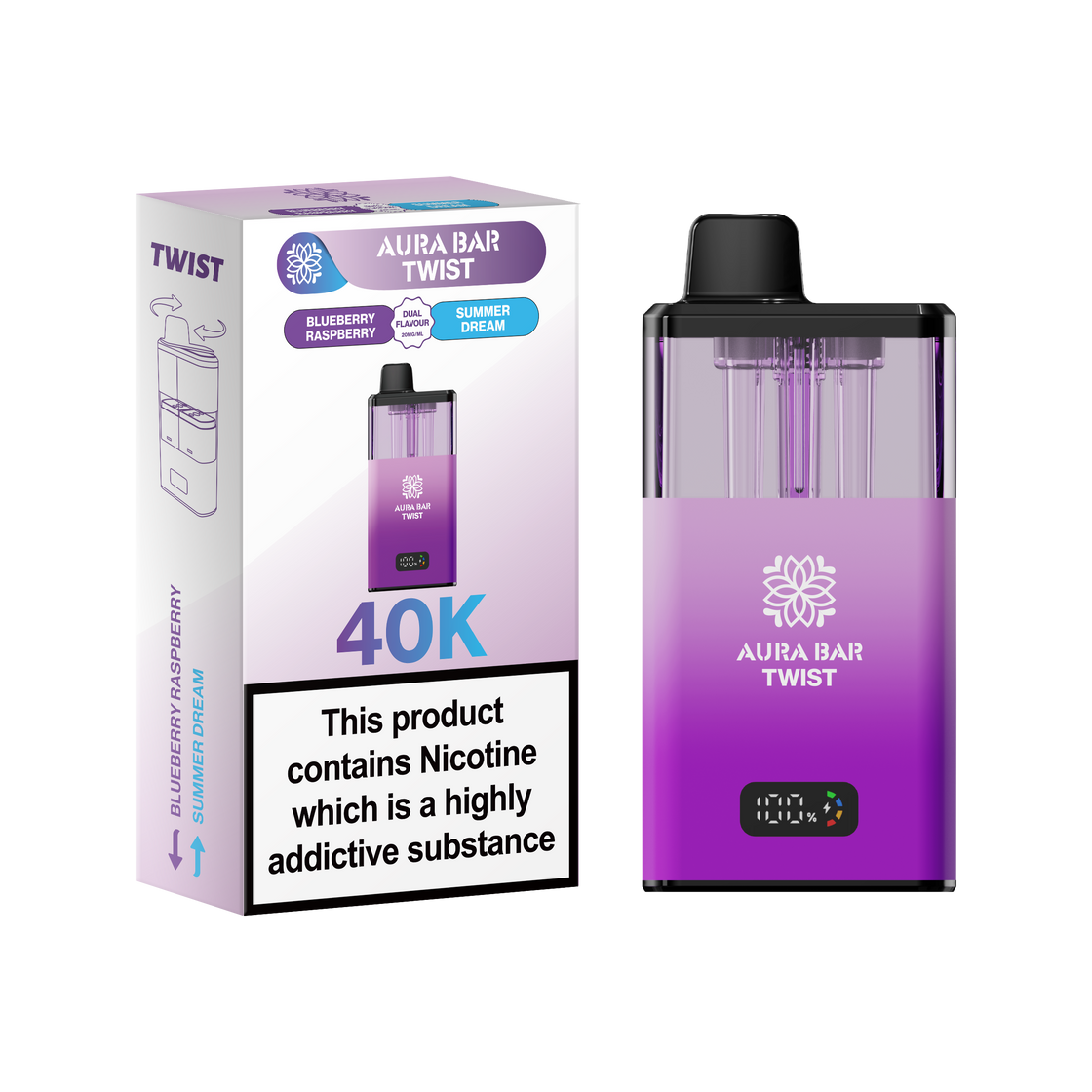 Aura Bar Twist 40K Prefilled Pod Kit (Box of 5)