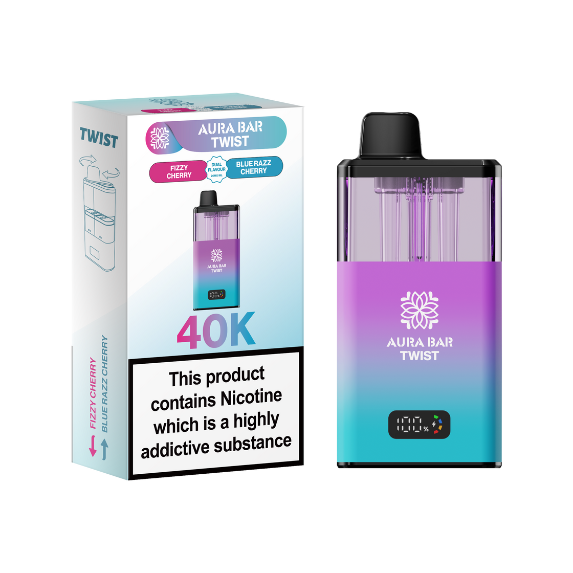 Aura Bar Twist 40K Prefilled Pod Kit (Box of 5)