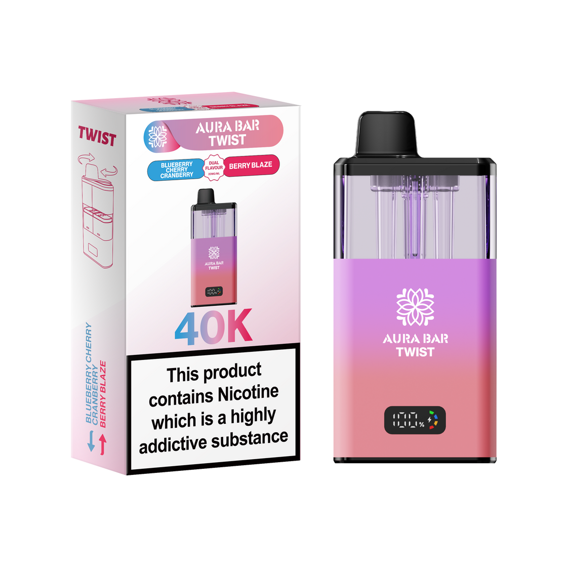 Aura Bar Twist 40K Prefilled Pod Kit (Box of 5)