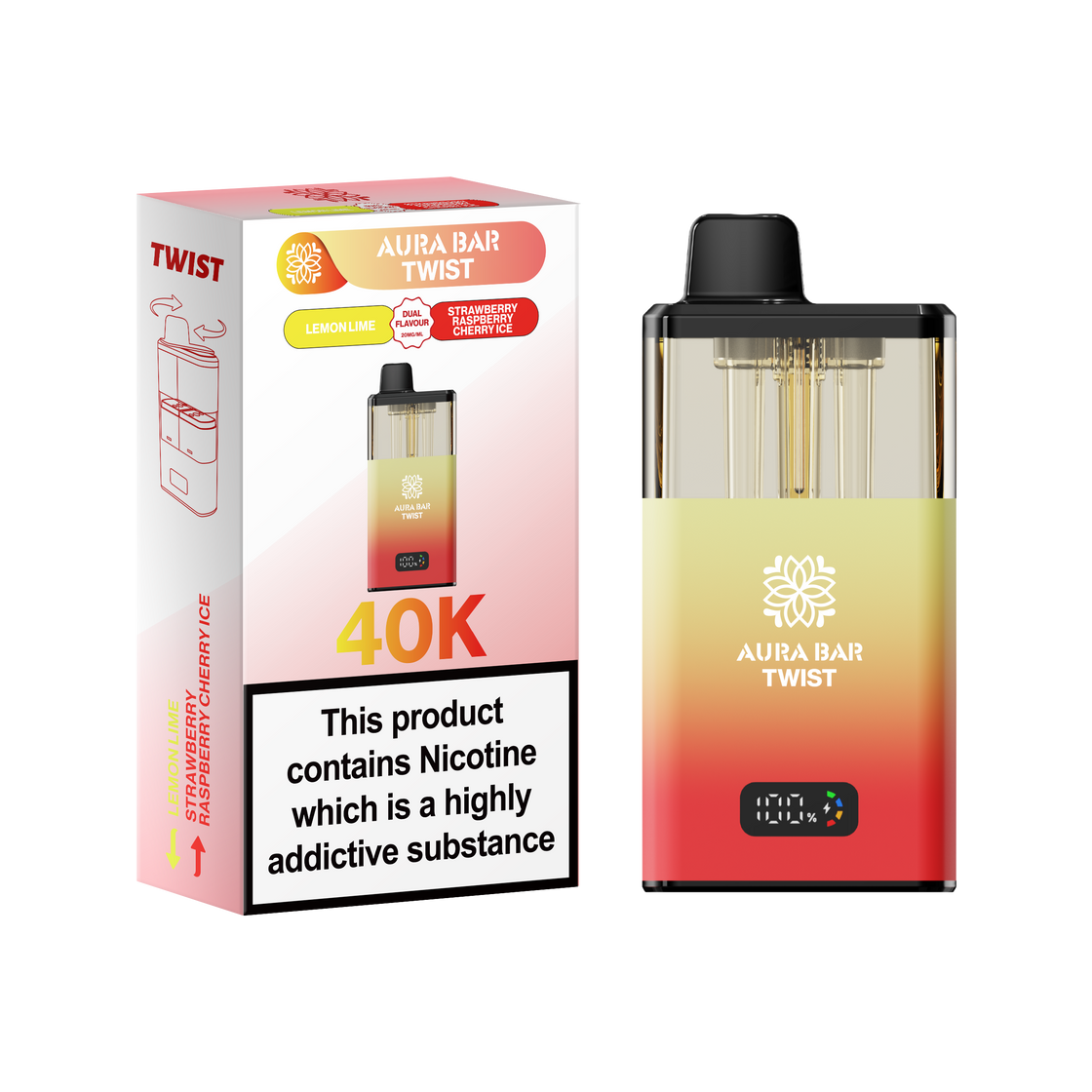 Aura Bar Twist 40K Prefilled Pod Kit (Box of 5)