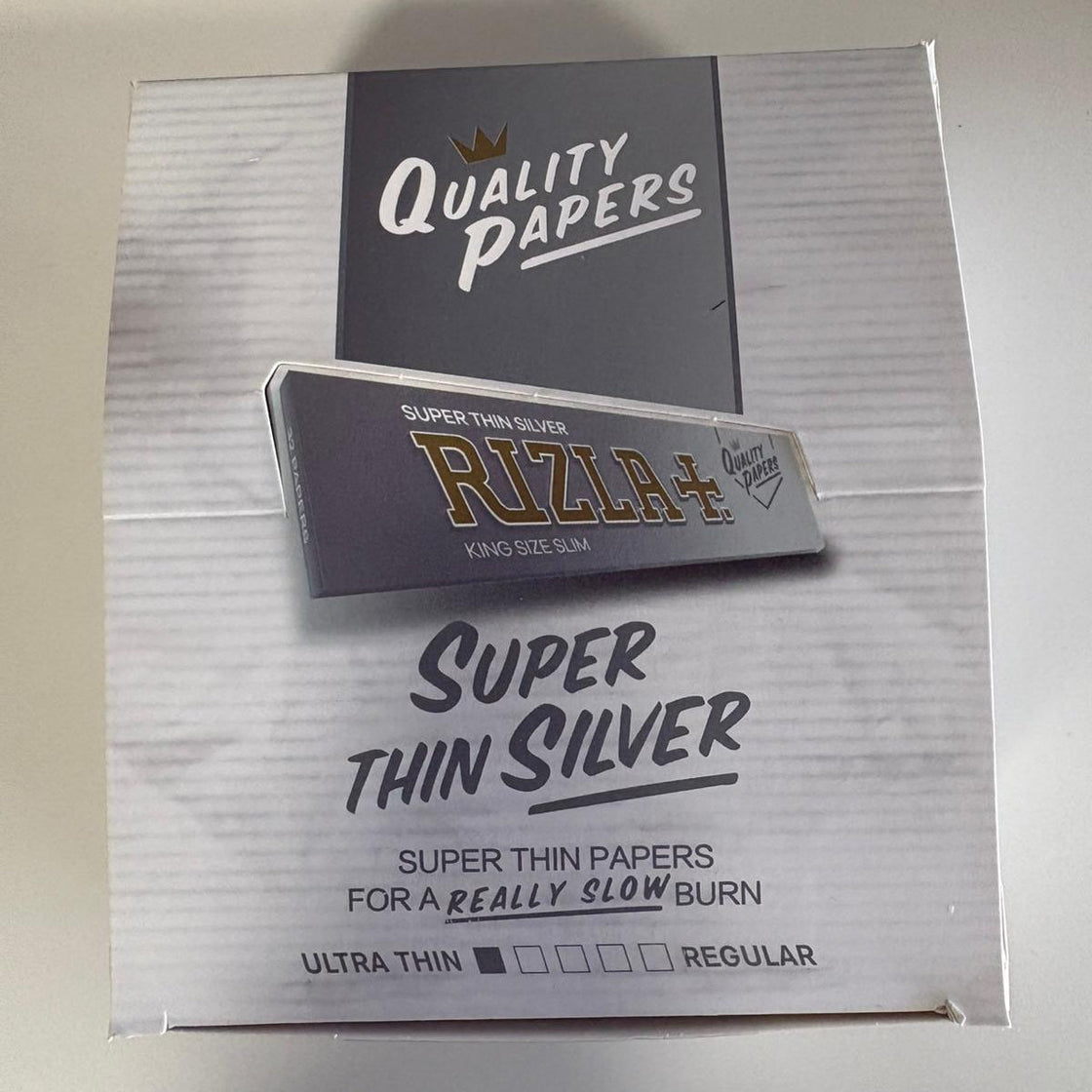 Rizla Silver Super Thin King Size Slim Rolling Papers (Box of 32)