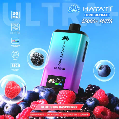 Hayati Pro Ultra Plus 25000 Prefilled Pod Kit  Blue Sour Respberry