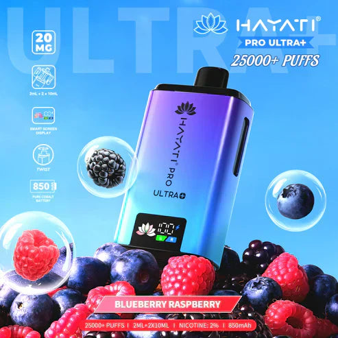Hayati Pro Ultra Plus 25000 Prefilled Pod Kit  Blueberry Raspberry