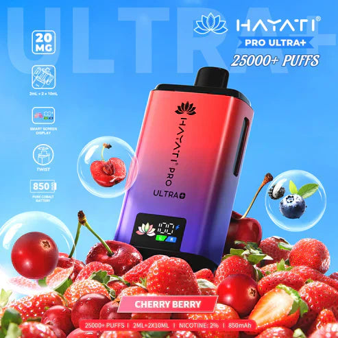 Hayati Pro Ultra Plus 25000 Prefilled Pod Kit  Cherry Berry