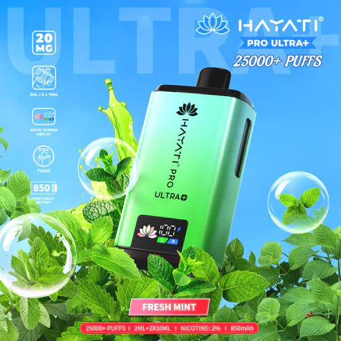 Hayati Pro Ultra Plus 25000 Prefilled Pod Kit  Fresh Mint