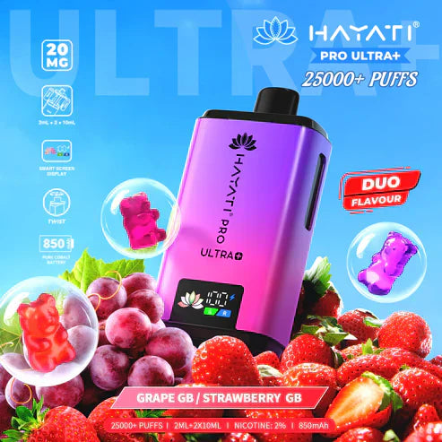 Hayati Pro Ultra Plus 25000 Prefilled Pod Kit Strawberry GB