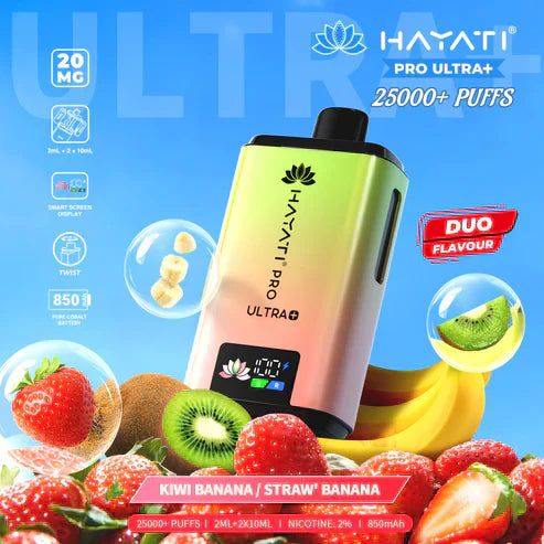 Hayati Pro Ultra Plus 25000 Prefilled Pod Kit Kiwi Banana