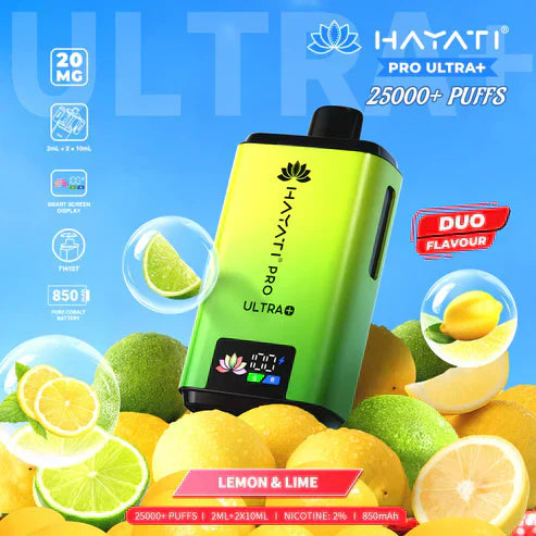 Hayati Pro Ultra Plus 25000 Prefilled Pod Kit Lemon & Lime 