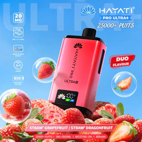 Hayati Pro Ultra Plus 25000 Prefilled Pod Kit  Straw' Dragonfruit