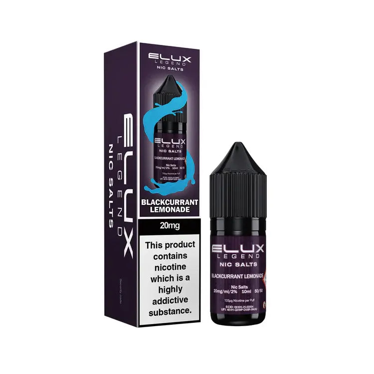 Elux Legend Nic Salts Blackcurrant Lemonade (Box of 10)